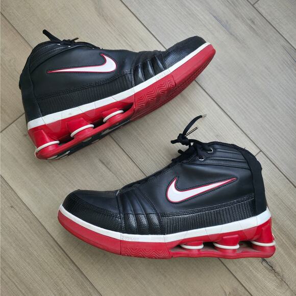 Nike 2004 Shox VC 4 Bred Black Red Vince Carter Sneakers Men Sz 12 310379-011 - Picture 8 of 16